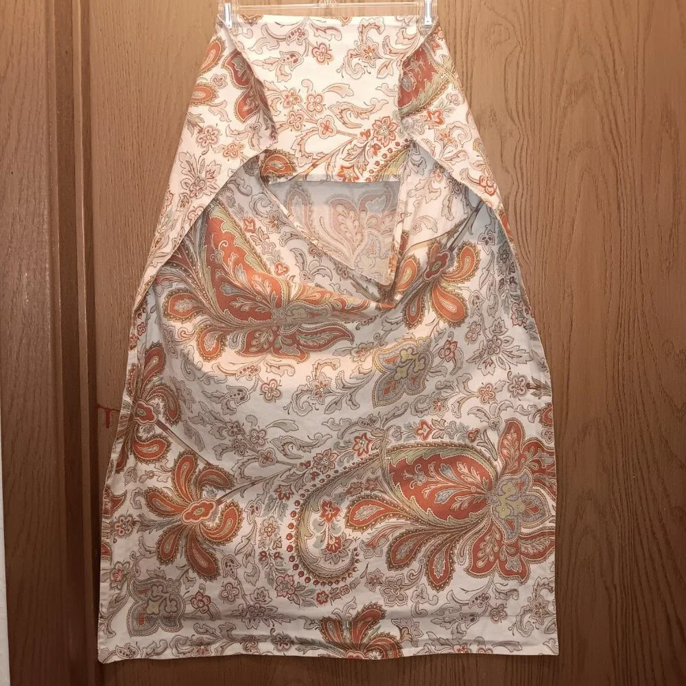 Pottery Barn 'Charlie Paisley' flange border pair of pillowcases Standard size